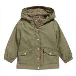 Old Navy Toddler Kids Olive Green Water Resistant Hooded  Casual Jacket 3T